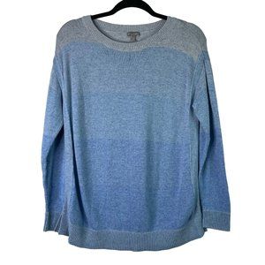 T by Talbots Sweater Blue Ombre Size M 100 % Cotton